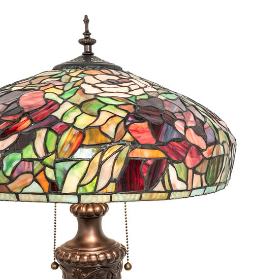 Meyda Lighting Lighting 26" High Tiffany Peony Table Lamp