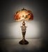 Meyda Lighting Lighting 27" High Puffy Butterfly & Flowers Table Lamp