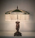 Meyda Lighting Lighting 28" High Fabric & Fringe Persian Table Lamp