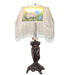 Meyda Lighting Lighting 28" High Reverse Painted Roses Table Lamp