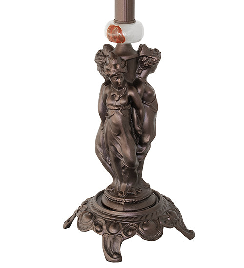 Meyda Lighting Lighting 28" High Reverse Painted Roses Table Lamp