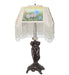 Meyda Lighting Lighting 28" High Reverse Painted Roses Table Lamp