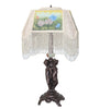 Meyda Lighting Lighting 28" High Reverse Painted Roses Table Lamp