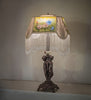 Meyda Lighting Lighting 28" High Reverse Painted Roses Table Lamp