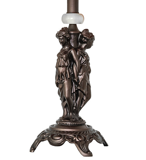 Meyda Lighting Lighting 30" High Anabelle Three Graces Fringed Table Lamp