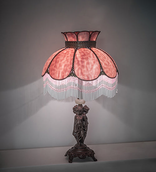 Meyda Lighting Lighting 30" High Anabelle Three Graces Fringed Table Lamp