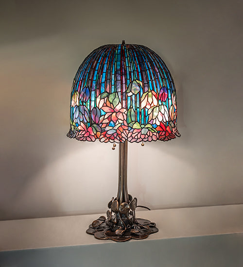 Meyda Lighting Lighting 30" High Tiffany Flowering Lotus Table Lamp