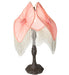 Meyda Lighting Lighting 31" High Fabric & Fringe Pink Pontiff Table Lamp