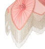 Meyda Lighting Lighting 31" High Fabric & Fringe Pink Pontiff Table Lamp