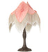 Meyda Lighting Lighting 31" High Fabric & Fringe Pink Pontiff Table Lamp
