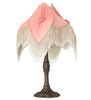Meyda Lighting Lighting 31" High Fabric & Fringe Pink Pontiff Table Lamp