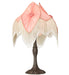 Meyda Lighting Lighting 31" High Fabric & Fringe Pink Pontiff Table Lamp
