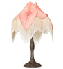 Meyda Lighting Lighting 31" High Fabric & Fringe Pink Pontiff Table Lamp
