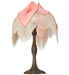 Meyda Lighting Lighting 31" High Fabric & Fringe Pink Pontiff Table Lamp