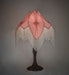 Meyda Lighting Lighting 31" High Fabric & Fringe Pink Pontiff Table Lamp
