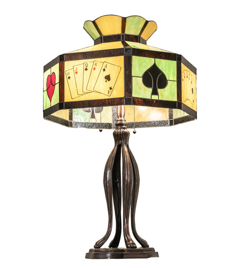 Meyda Lighting Lighting 32.5" High Poker Face Table Lamp