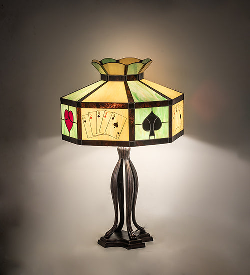 Meyda Lighting Lighting 32.5" High Poker Face Table Lamp