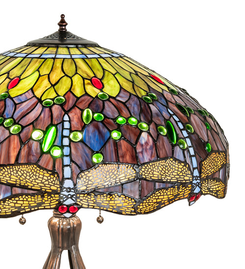 Meyda Lighting Lighting 33" High Tiffany Hanginghead Dragonfly Table Lamp