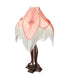 Meyda Lighting Lighting 34" High Fabric & Fringe Pink Pontiff Table Lamp