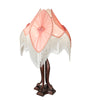 Meyda Lighting Lighting 34" High Fabric & Fringe Pink Pontiff Table Lamp