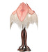 Meyda Lighting Lighting 34" High Fabric & Fringe Pink Pontiff Table Lamp
