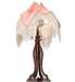 Meyda Lighting Lighting 34" High Fabric & Fringe Pink Pontiff Table Lamp