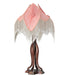 Meyda Lighting Lighting 34" High Fabric & Fringe Pink Pontiff Table Lamp