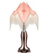 Meyda Lighting Lighting 34" High Fabric & Fringe Pink Pontiff Table Lamp
