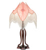 Meyda Lighting Lighting 34" High Fabric & Fringe Pink Pontiff Table Lamp