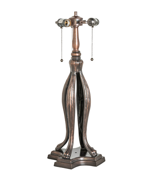 Meyda Lighting Lighting 34" High Fabric & Fringe Pink Pontiff Table Lamp