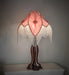 Meyda Lighting Lighting 34" High Fabric & Fringe Pink Pontiff Table Lamp