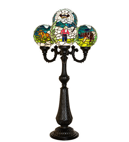 Meyda Lighting Lighting 41" High Personalized Otter Lake Station 4 Light Table Lamp
