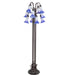 Meyda Lighting Lighting 63" High Blue/White Tiffany Pond Lily 12 Light Floor Lamp