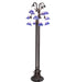 Meyda Lighting Lighting 63" High Blue/White Tiffany Pond Lily 12 Light Floor Lamp