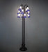 Meyda Lighting Lighting 63" High Blue/White Tiffany Pond Lily 12 Light Floor Lamp