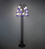Meyda Lighting Lighting 63" High Blue/White Tiffany Pond Lily 12 Light Floor Lamp