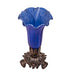 Meyda Lighting Lighting 8" High Blue Tiffany Pond Lily Victorian Accent Lamp