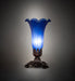 Meyda Lighting Lighting 8" High Blue Tiffany Pond Lily Victorian Accent Lamp