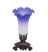 Meyda Lighting Lighting 8" High Blue/White Pond Lily Victorian Mini Lamp