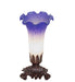 Meyda Lighting Lighting 8" High Blue/White Pond Lily Victorian Mini Lamp