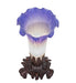 Meyda Lighting Lighting 8" High Blue/White Pond Lily Victorian Mini Lamp