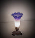 Meyda Lighting Lighting 8" High Blue/White Pond Lily Victorian Mini Lamp