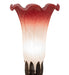 Meyda Lighting Lighting 8" High Pink/White Tiffany Pond Lily Victorian Accent Lamp