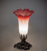 Meyda Lighting Lighting 8" High Pink/White Tiffany Pond Lily Victorian Accent Lamp