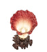 Meyda Lighting Lighting 8" High Seafoam/Cranberry Pond Lily Victorian Mini Lamp