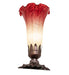 Meyda Lighting Lighting 8" High Seafoam/Cranberry Pond Lily Victorian Mini Lamp