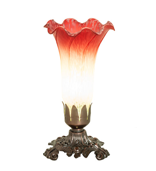 Meyda Lighting Lighting 8" High Seafoam/Cranberry Victorian Accent Lamp