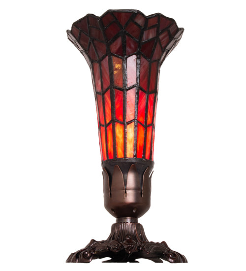 Meyda Lighting Lighting 8" High Stained Glass Pond Lily Victorian Accent Lamp