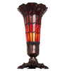 Meyda Lighting Lighting 8" High Stained Glass Pond Lily Victorian Accent Lamp