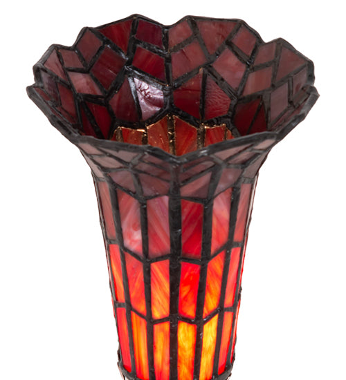 Meyda Lighting Lighting 8" High Stained Glass Pond Lily Victorian Accent Lamp